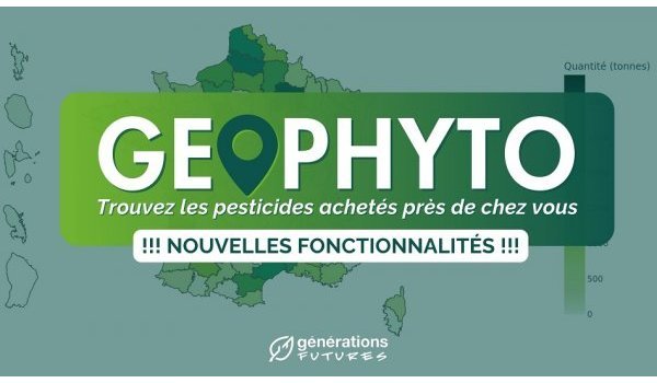 L'association Générations Futures a développé Géophyto, une carte interactive qui offre une vue détaillée des achats de pesticides en France