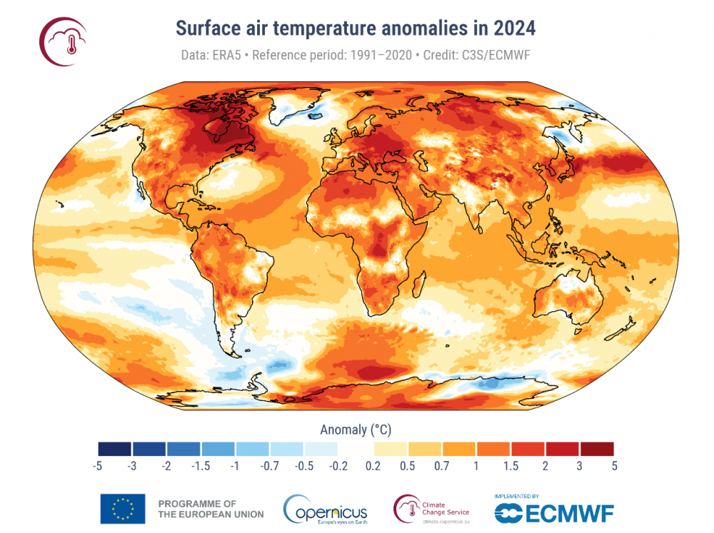 Rapport mondial sur le climat de Copernicus 2024